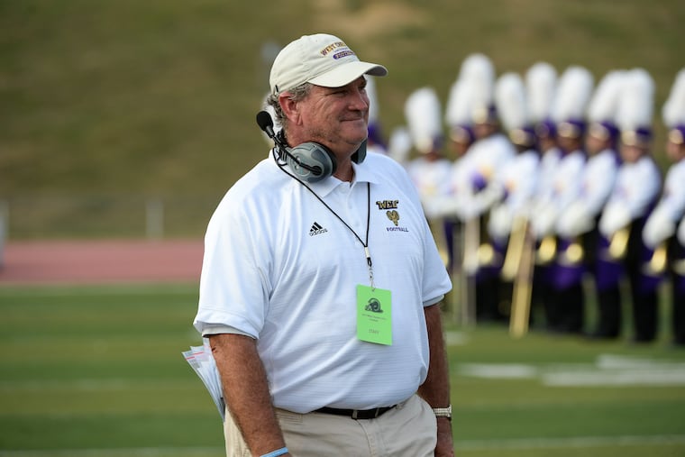 West Chester football coach Bill Zwaan.