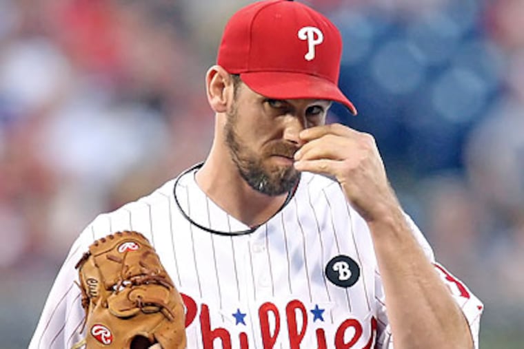 Cliff Lee gave up two runs and three hits in seven innings in the win over the Diamondbacks. (Steven M. Falk/Staff Photographer)