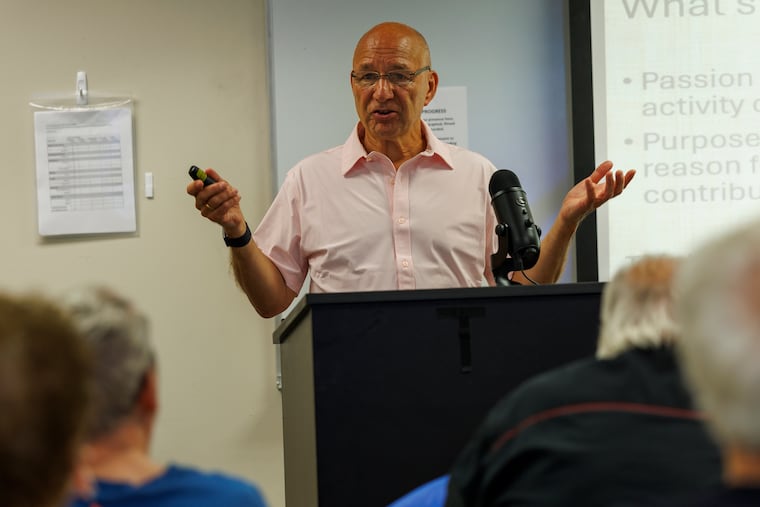 Adam Brunner, director of Temple University's Osher Lifelong Learning Institute, teaches the non-credit class "Let's Live as Long and Healthy as Possible."