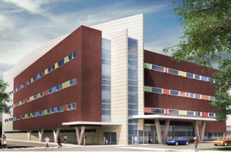 Rendering of new patient tower planned at St. Christopher's Hospital for Children. (Rendering provided by EwingCole, 2012)
SOURCE: Tenet Healtcare Corp.