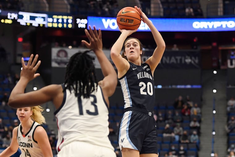 Villanova's Maddy Siegrist has scored 30+ points in eight of the 24 games she has played in this season, including a season-high 42 in an overtime win over Marquette on Feb. 11.