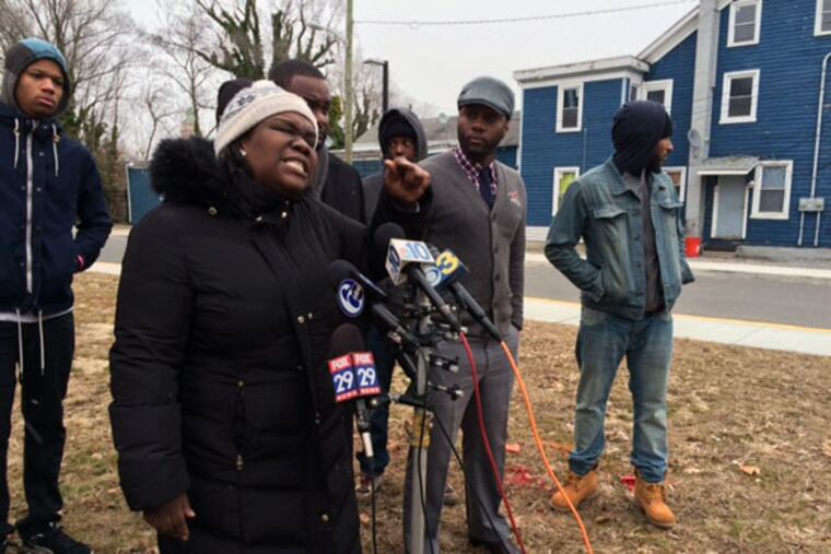 Latisha Fuqua of Bridgeton speaks at a press conference where residents are calling for an investigation by the Attorney General's Office for the fatal police shooting of Jerame Reid. Fuqua lives in the neighborhood where the shooting took place, and said residents see police harassment routinely.