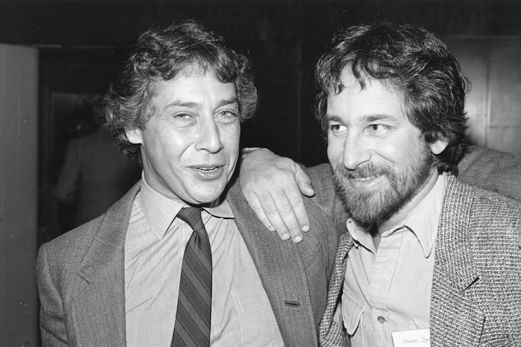 Directors Mark Rydell, left, and Steven Spielberg are seen together during a break at the 1981 Nominees Luncheon hosted by the Academy of Motion Picture Arts and Sciences in Beverly Hills, Calif. on Tues. March 10, 1982. Rydell died Thursday.