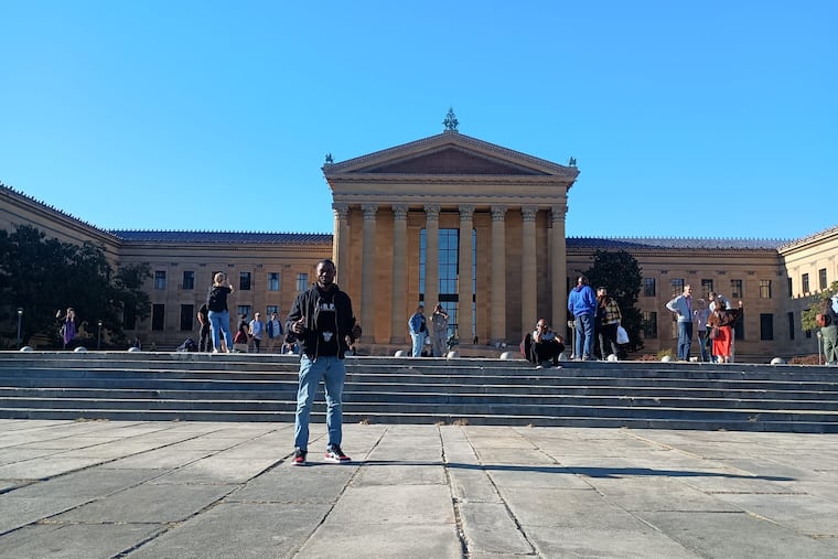 Mamadou B. at the Philadelphia Museum of Art.