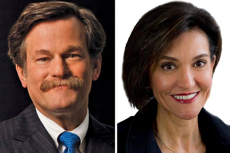 Larry R. Kaiser (right) Yassmin Gramian.