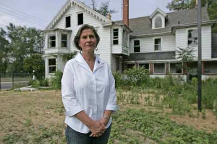 "The college did nothing to protect the building"; it acquired, says Diana Pierce, preservation chair of the Greater Glassboro Group, a nonprofit., "Now they're using its condition as the reason for demolishing it." (Michael Bryant / Staff Photographer)