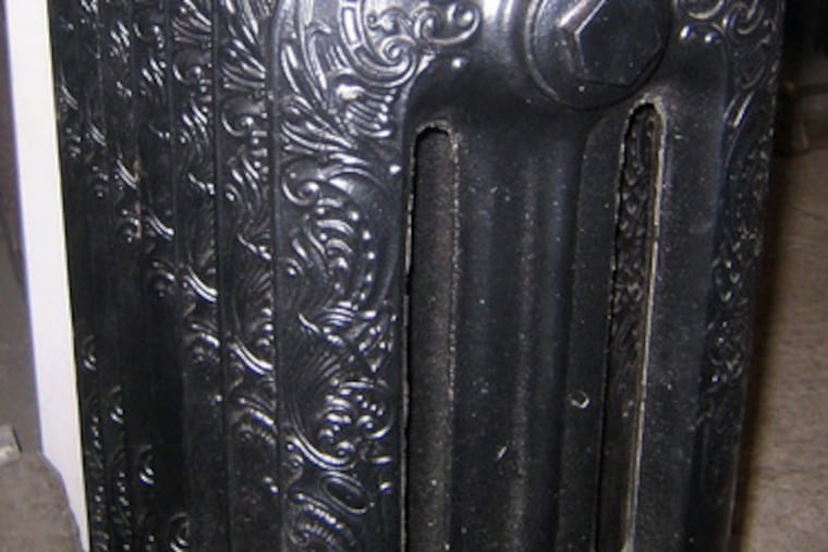 A radiator system has to be bled to remove air, and refilled with water.