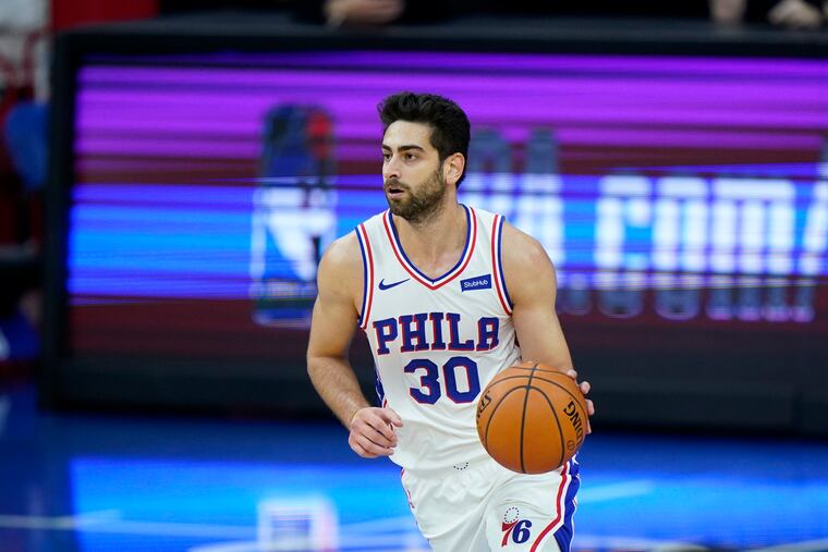 Furkan Korkmaz during a preseason game against the Boston Celtics on Dec. 15.