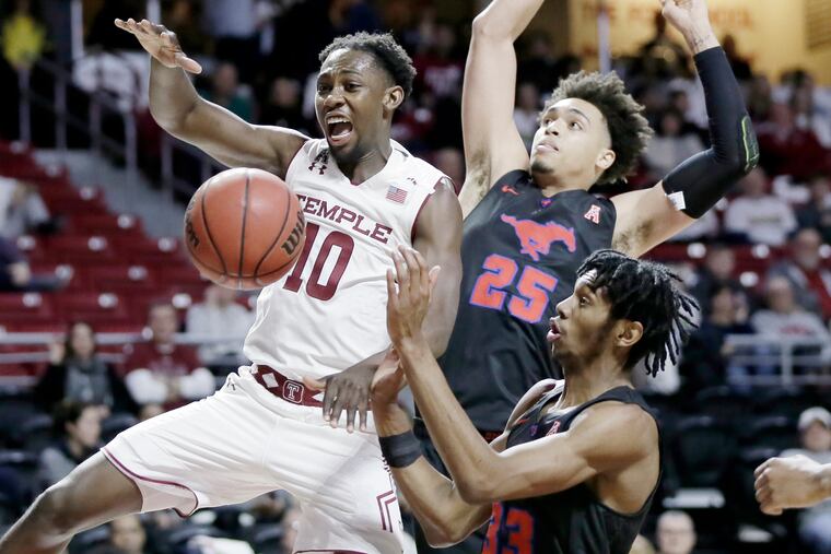 Temple's Shizz Alston (10) struggled from the foul line at South Florida.
