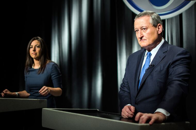 Republican Melissa Murray Bailey and Democrat Jim Kenney in the final mayoral debate. It will be aired on 6ABC Sunday.