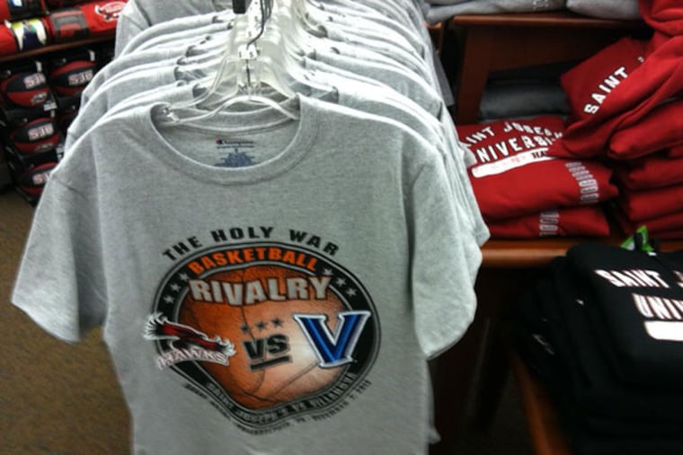 Holy War t-shirt at Saint Joseph's bookstore.