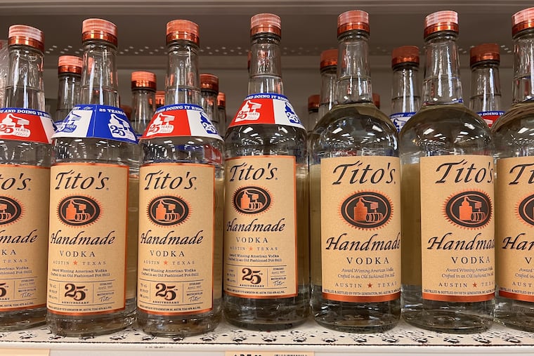 Tito's Handmade Vodka is a bestseller for the Pennsylvania Liquor Control Board.