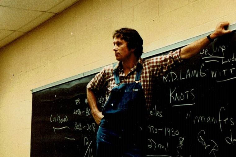 Frank A. Goodfellow III in the classroom at Rowan.