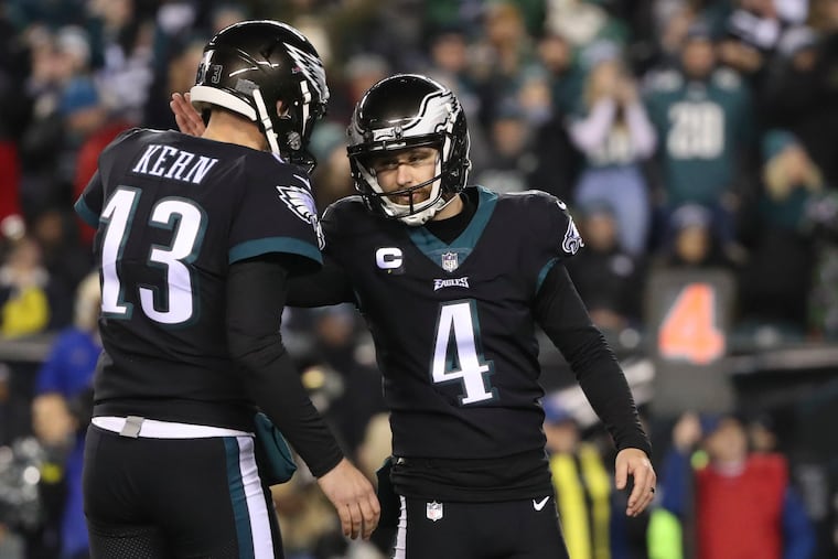 Eagles kicker Jake Elliott was 5-for-5 on field goals against the New York Giants on Sunday.