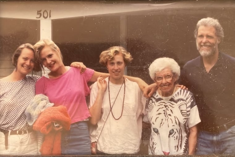 Rodney W. Napier (far right) with his daughters (L-R) Amma, Laura, and Tori (Victoria). Beside him is his mother Gladys Napier.