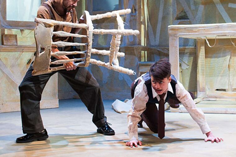 Douglas Hara (left) and Kristen Bailey in Quintessence Theatre Group's production of "The Metamorphosis." (SHAWN MAY)