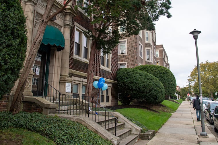 The scene outside an apartment building on the 4800 block of Pine Street in West Philadelphia on Tuesday morning, after a 5-year-old boy died Monday night, allegedly at the hands of his mother. The boy was found facedown in a bathtub with a stab wound in his neck police said.