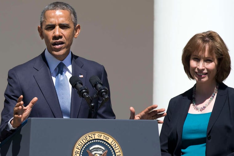 President Obama announcing judicial nominations in June, including Patricia Millett's. Senate Republicans had blocked her confirmation.