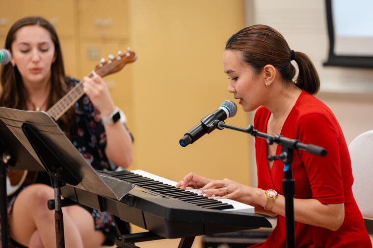 Marionne Bansing performs during the Lullaby Project at Rowan University in Glassboro on Friday, June 30, 2023. The Lullaby Project is a project of Carnegie Hall, partnering with other music and social programs in the U.S. and other countries in which caregivers create lullabies for their babies, but in the process think about being caregivers and what they want for their children.