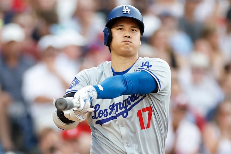 MLB star Shohei Ohtani is heading to Philadelphia, but fans won't find Friday night's Phillies-Dodgers game on TV.