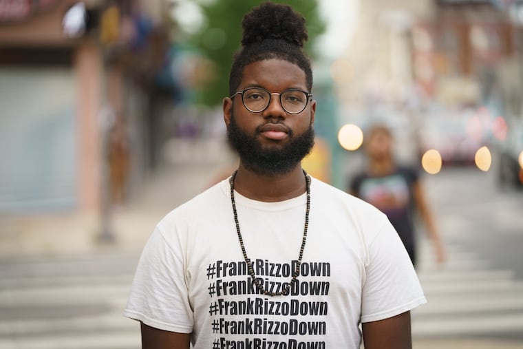 Anthony "Ant" Smith, at 52nd and Walnut Streets in West Philadelphia, on July 15, 2020. Smith was detained by police on the night of May 30, 2020, after he helped flip a vacant police car.