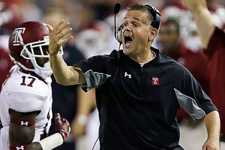 Temple head coach Matt Rhule. (Al Behrman/AP)