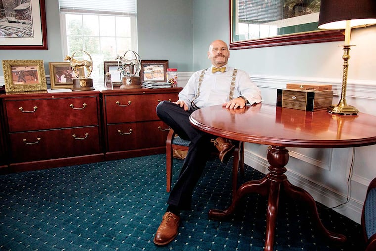 Malvern Bank CEO Tony Weagley in his office in Paoli.
