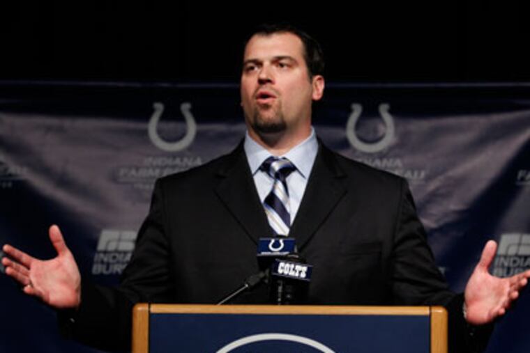 "I couldn't be more excited to be back home," Ryan Grigson said on Wednesday. (Michael Conroy/AP)