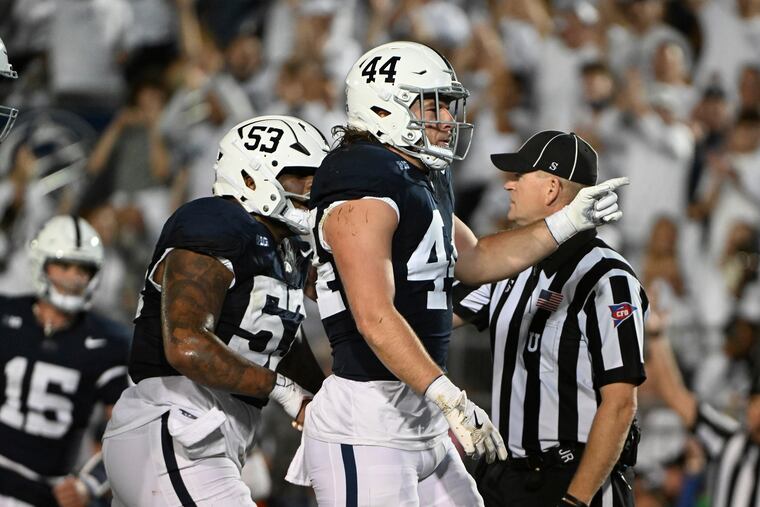 Penn State tight end Tyler Warren (44) and the No. 3 Nittany Lions head to Camp Randall Stadium for a showdown with Wisconsin on Saturday.