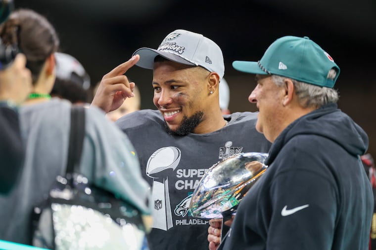 Eagles running back Saquon Barkley was honored a key to Allentown this weekend.