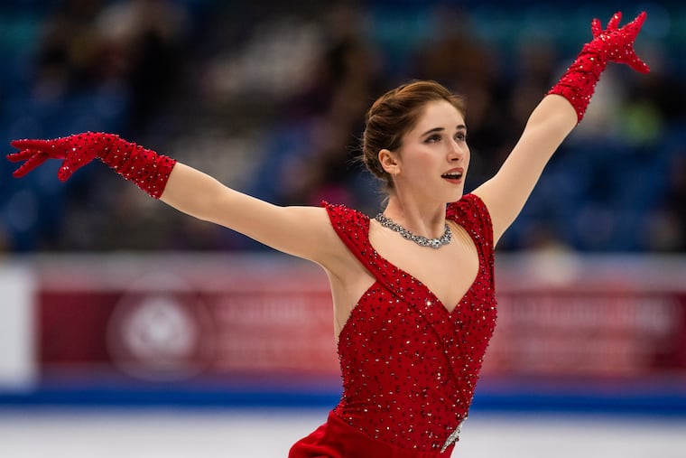 South Jersey's Isabeau Levito performs her short program at the 2025 Skate Canada in October. Levito is part of the figure skating contingent at the Milan Cortina Olympics.