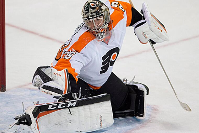 Flyers goalie Steve Mason. (Adrian Wyld/The Canadian Press/AP)