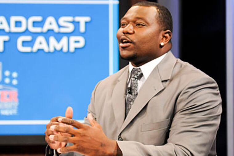 Leonard Weaver was one of the 23 former and current players at NFL Films' Broadcast Boot Camp. (Cara R. Angelucci/NFL Films)