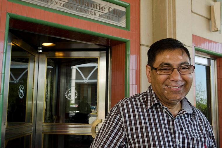 Raj Avichal talks after attending a Maryland Live Casino job fair at the Sheraton Hotel in Atlantic City. He was laid off from being a cashier at the Revel Casino in Atlantic City. ( RON TARVER / Staff Photographer )