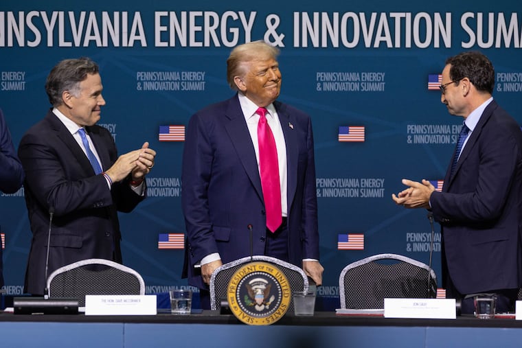 President Donald Trump arrives at the Pennsylvania Energy & Innovation Summit at Carnegie Mellon University in Pittsburgh, Pa., on Tuesday, July 15, 2025.