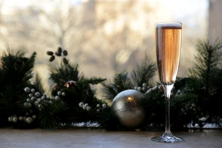 A glass of Champagne at Lacroix in Philadelphia.