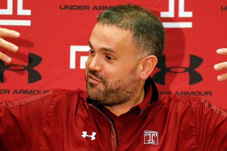 Owls coach Matt Rhule says there were attempts to poach his recruits, but that it worked both ways. YONG KIM / Staff