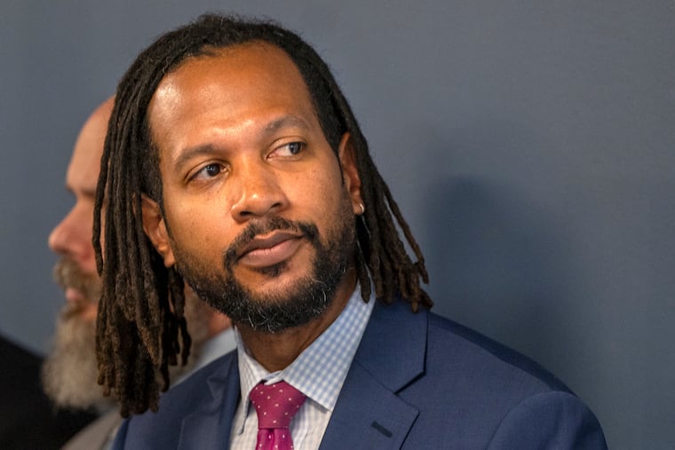 Adam Geer, Philadelphia's chief public safety director, attends a news conference on Jan. 30. He is the first person to hold the role.