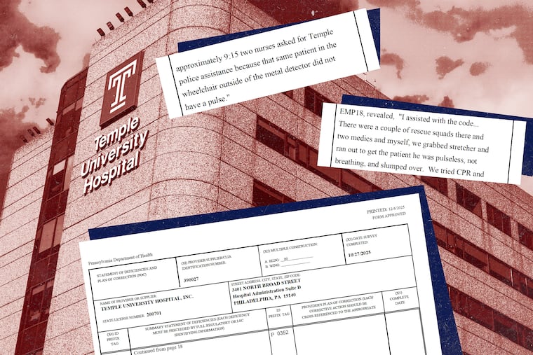 Temple University Hospital was cited by Pennsylvania Department of Health for botching its emergency response to a patient experiencing homelessness.