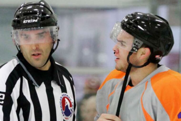 Zac Rinaldo is one of a few young Flyers playing for the Phantoms. (Elizabeth Robertson/Staff Photographer)