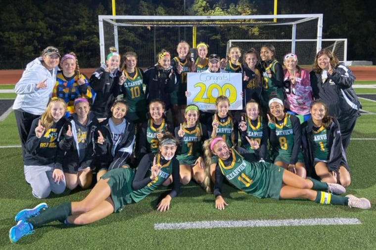 Britney Ewan notched her 200th career win on Tuesday in Clearview's 4-1 victory over Burlington Township in the NJSIAA Group 3 semifinals.