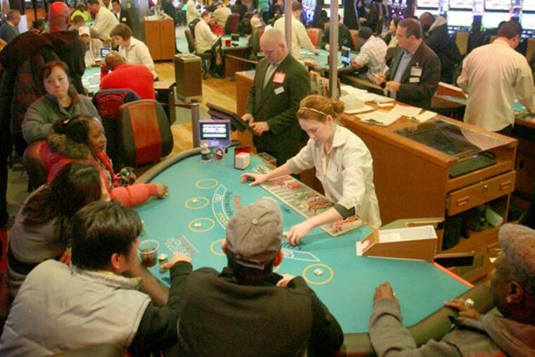 Blackjack at SugarHouse. (Charles Fox / Staff Photographer)