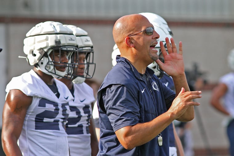 James Franklin during training camp.