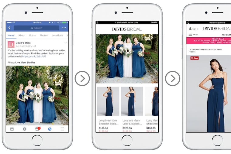 David's Bridal customers are more likely to buy online, the company has said