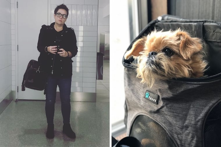 Natalie Hope McDonald overcame her fear of flying with help from her beloved dog, Louise.