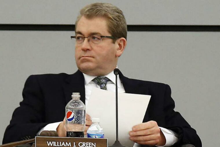 Bill Green will not go to court to challenge Gov. Wolf's decision to remove him as chair of the Philadelphia School Reform Commission.