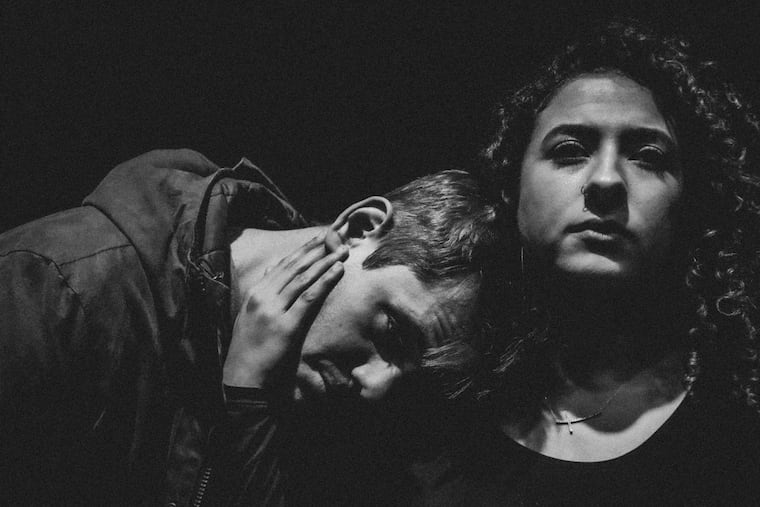 Actors Doug Harris as Joe and Angelica Santiago as Edna in "Waiting for Lefty" at Quintessence Theatre Group.