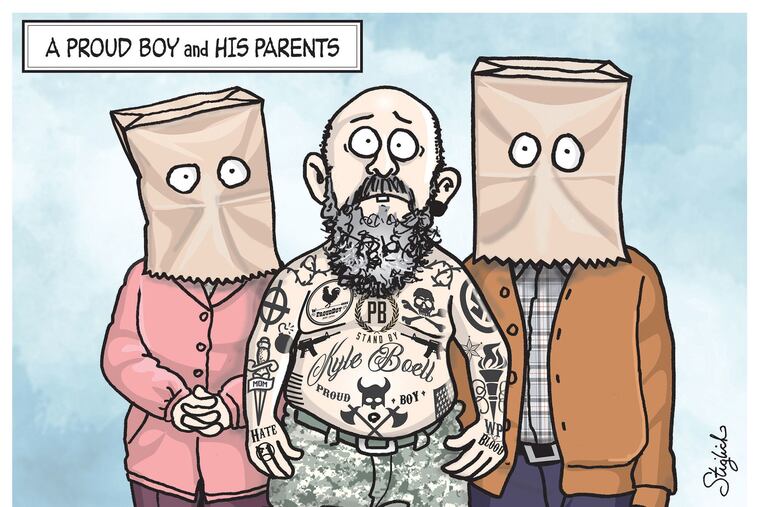 Investigators say that Kyle Boell, recently arrested following threat allegations, self-identified as a Proud Boy.