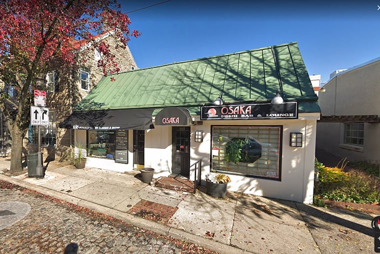 Osaka, which opened in 2003 at 8605 Germantown Ave. in Chestnut Hill.