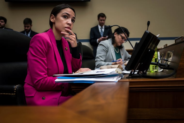 Rep. Alexandria Ocasio-Cortez (D., N.Y.) listens last week to testimony during a hearing by the House Oversight and Government Reform Committee. Ocasio-Cortez has opposed the recently canceled deal for Amazon to open headquarters in New York.